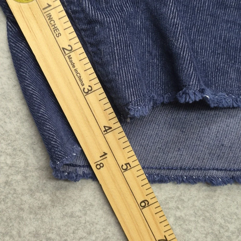 NWT Gap Womens 6 Dark Blue Corduroy Shorts Raw Hem High Rise Cut Off